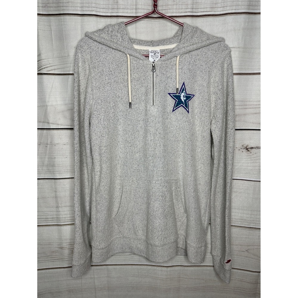 League Collegiate Outfitters Hoodie Men M Gray Quarter Zip Star Logo Pullover